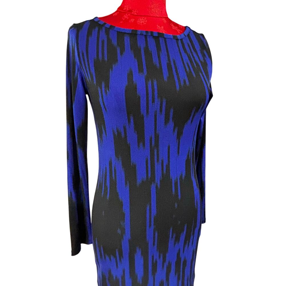 Michael Kors dress size XS royal blue & black round neck long sleeve pullover